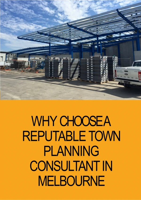 Why Choose a Reputable Town Planning Consultant in Melbourne