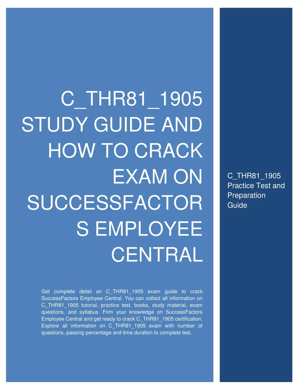 c thr81 1905 study guide and how to crack exam
