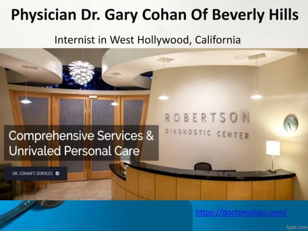 Physician Dr. Gary Cohan Of Beverly Hills