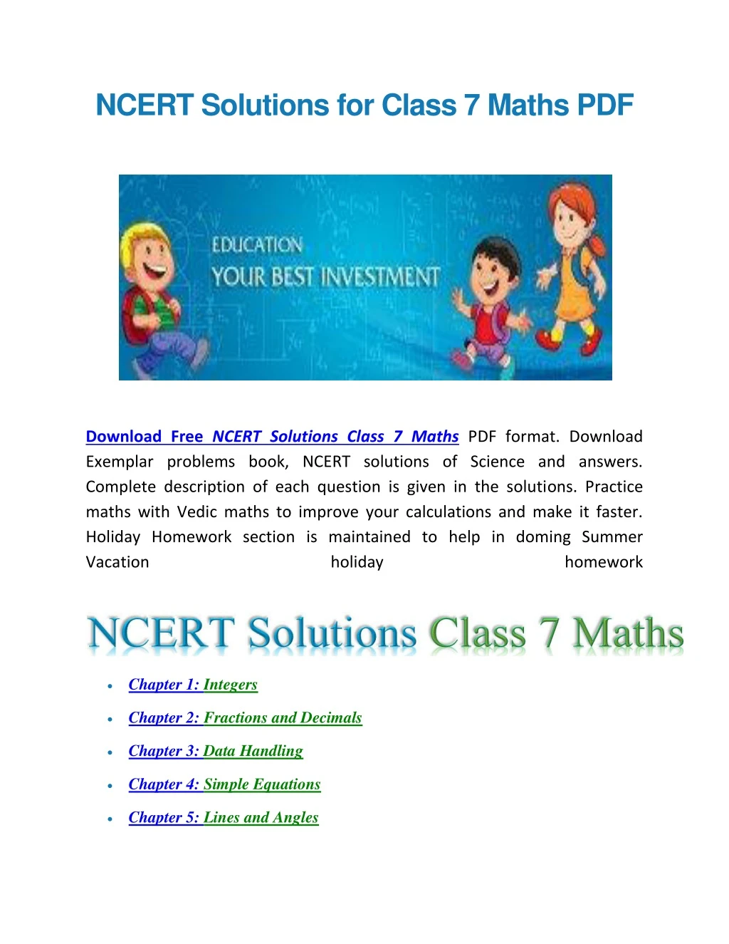 ncert solutions for class 7 maths pdf