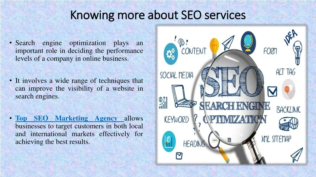 knowing more about seo services
