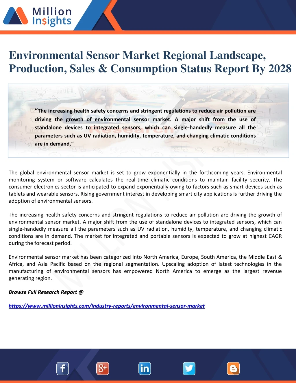 environmental sensor market regional landscape
