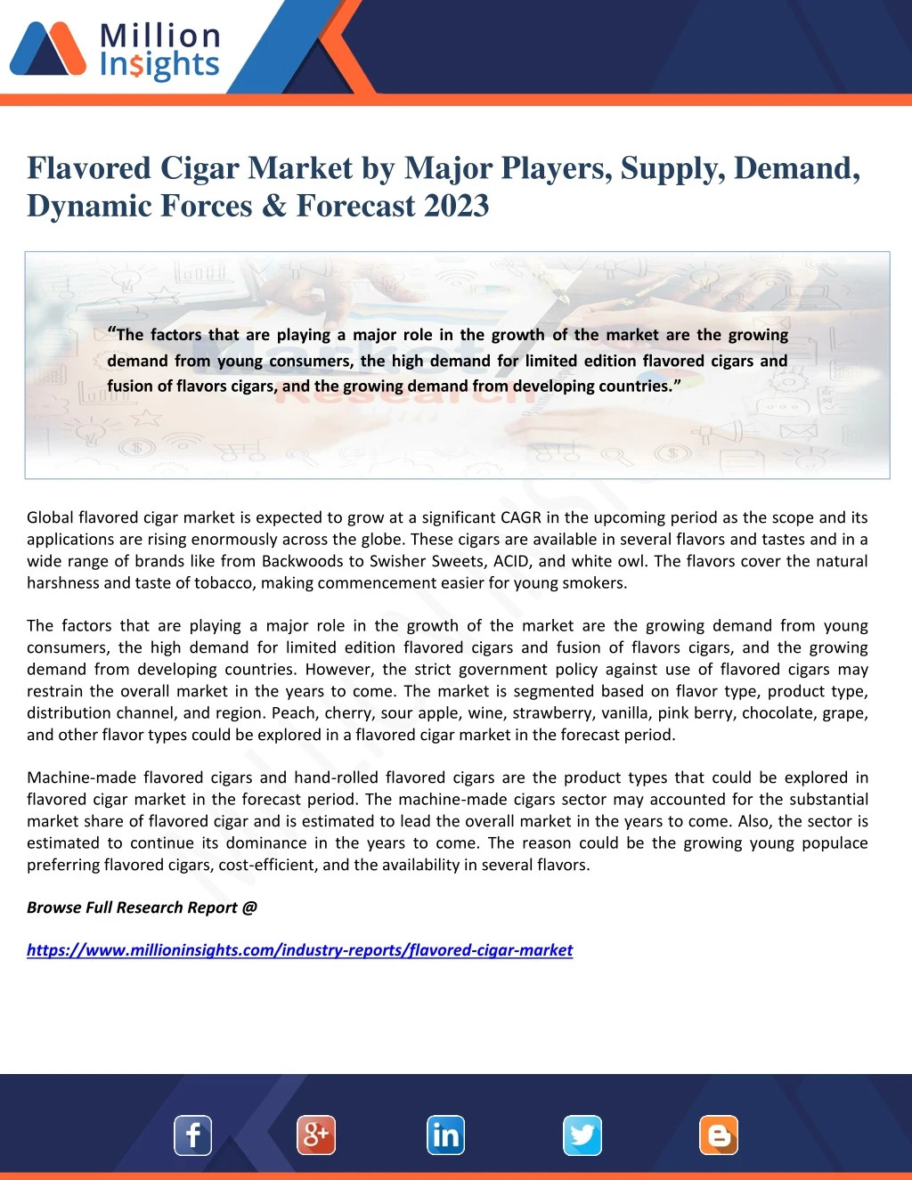 flavored cigar market by major players supply