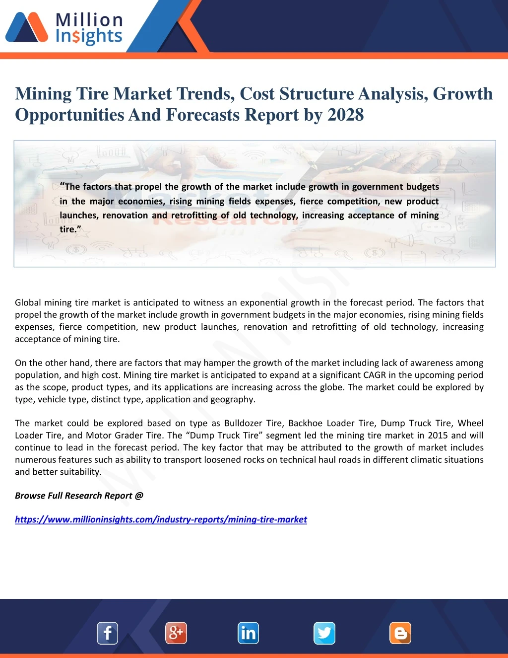 mining tire market trends cost structure analysis