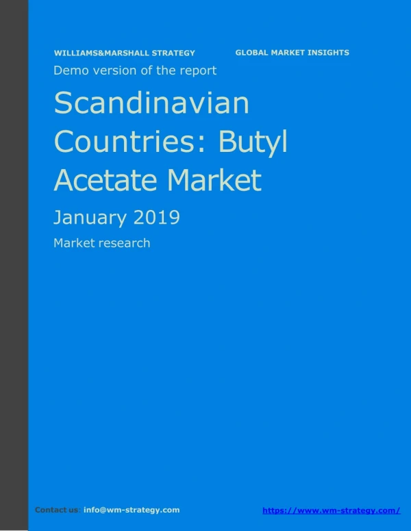 WMStrategy Demo Scandinavian Countries Butyl Acetate Market January 2019
