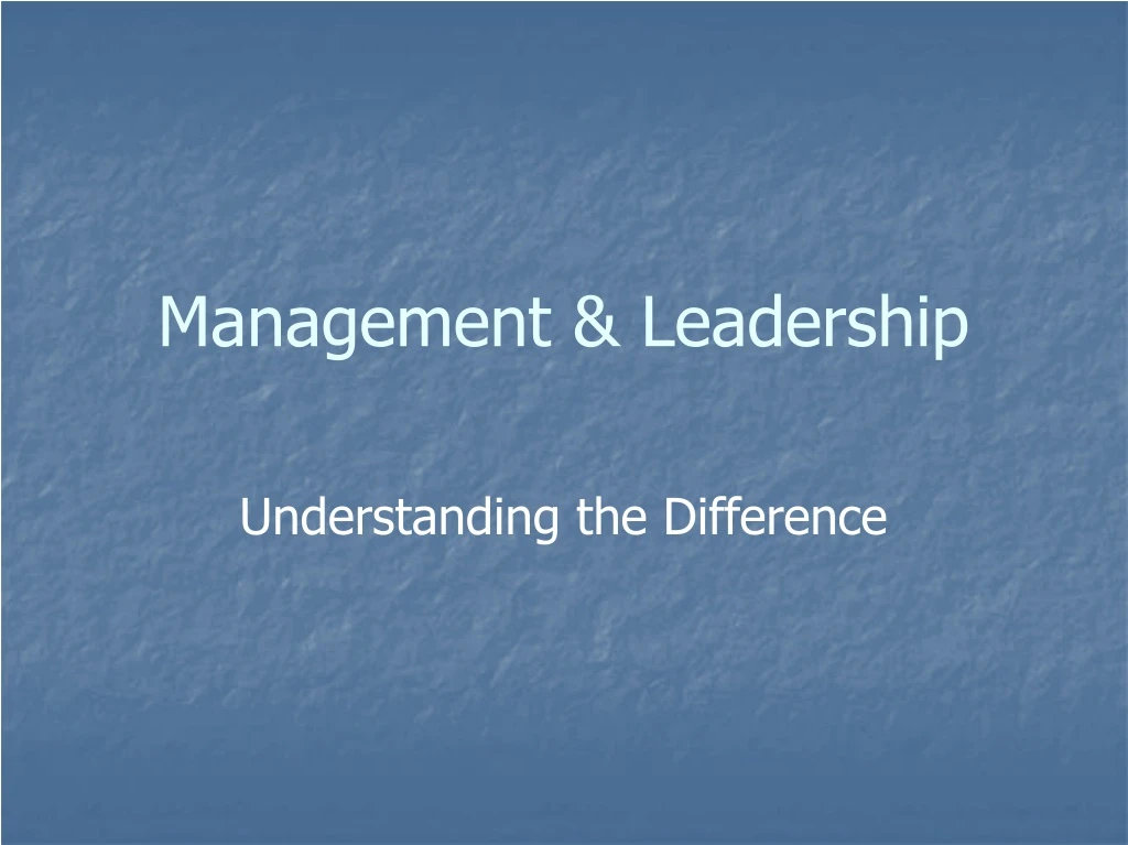 management leadership