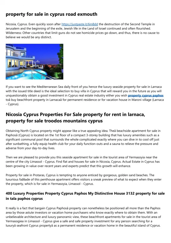 property for sale in Paphos - Bargain Properties in Cyprus