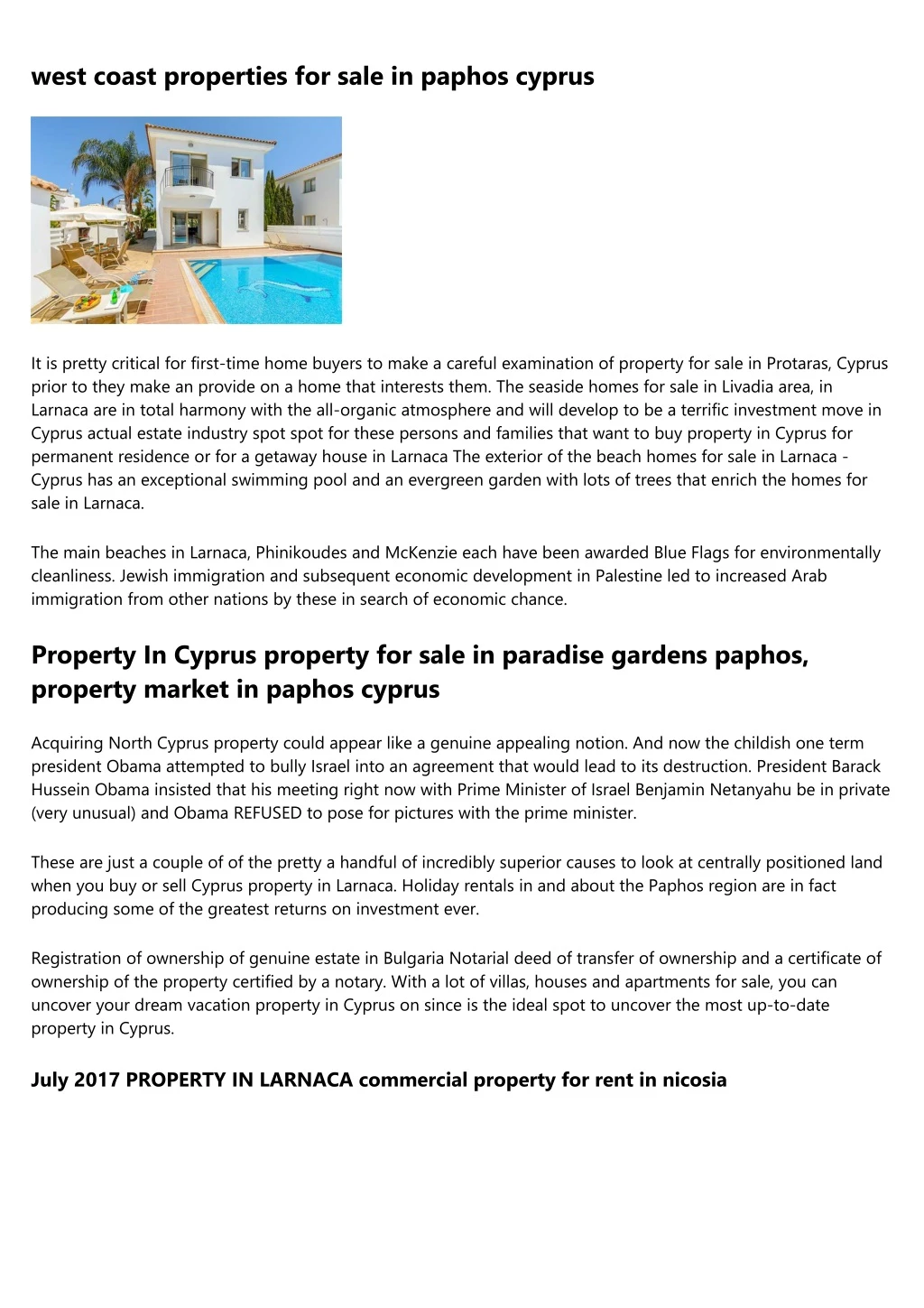 west coast properties for sale in paphos cyprus