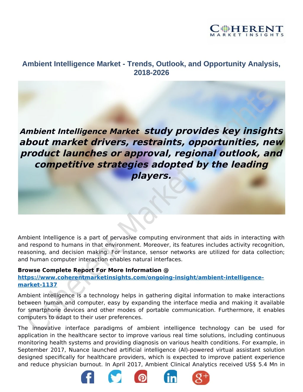 ambient intelligence market trends outlook