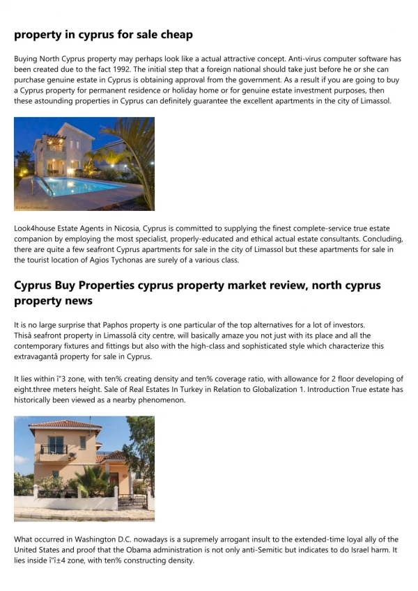 cyprus property troodos and get Cyprus Permanent Residency