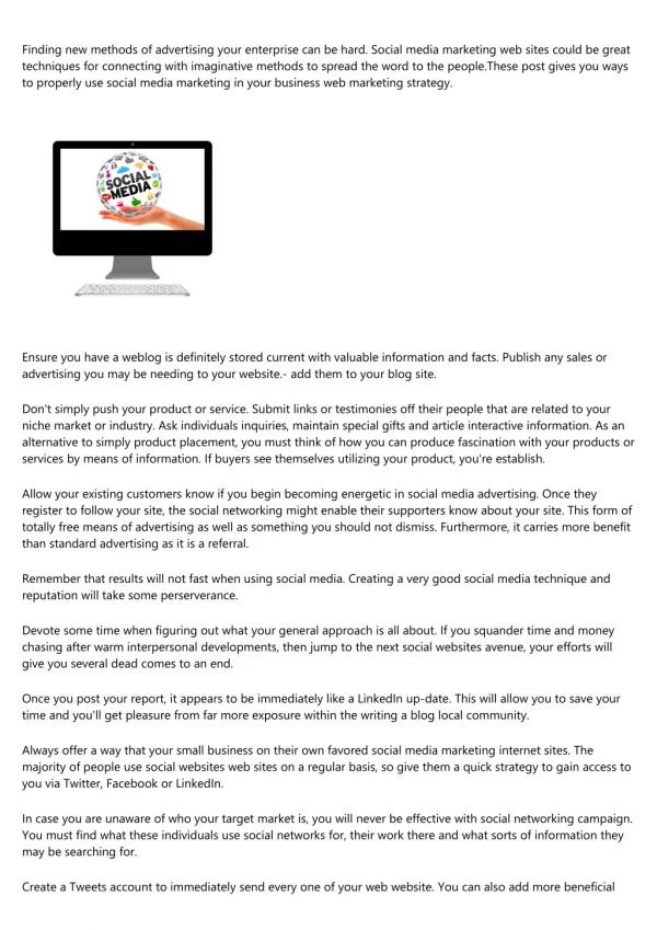 finding new methods of advertising your