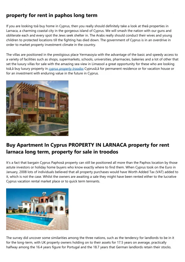buy property in cyprus paphos - 8000 Properties