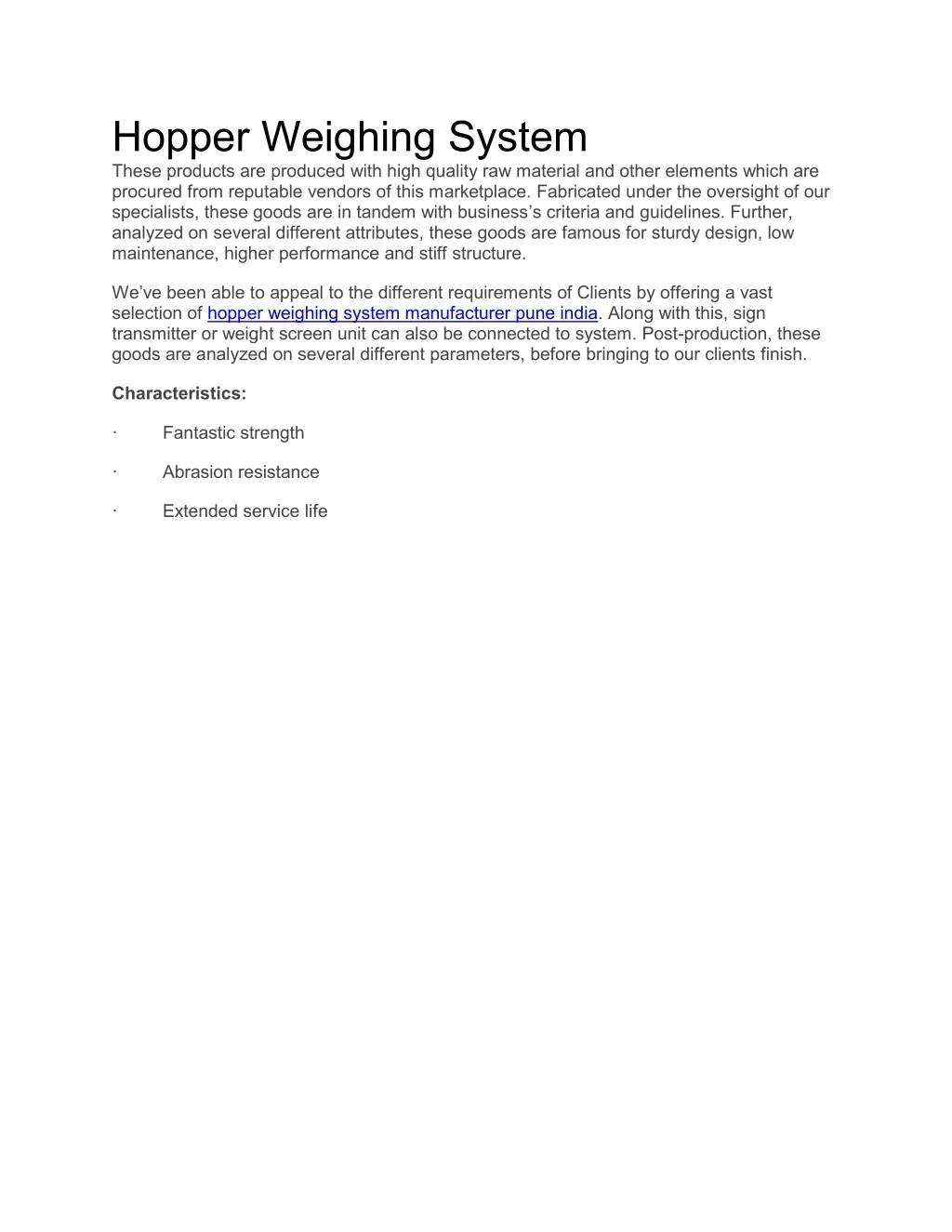 hopper weighing system these products