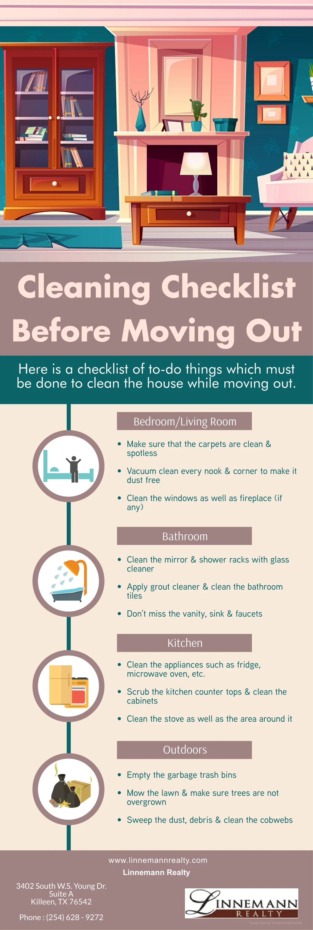 cleaning checklist before moving out