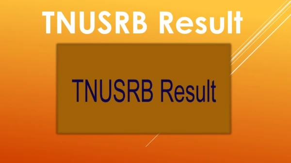 Download TNUSRB Result 2019 - Get TN Police Result & Provisional List