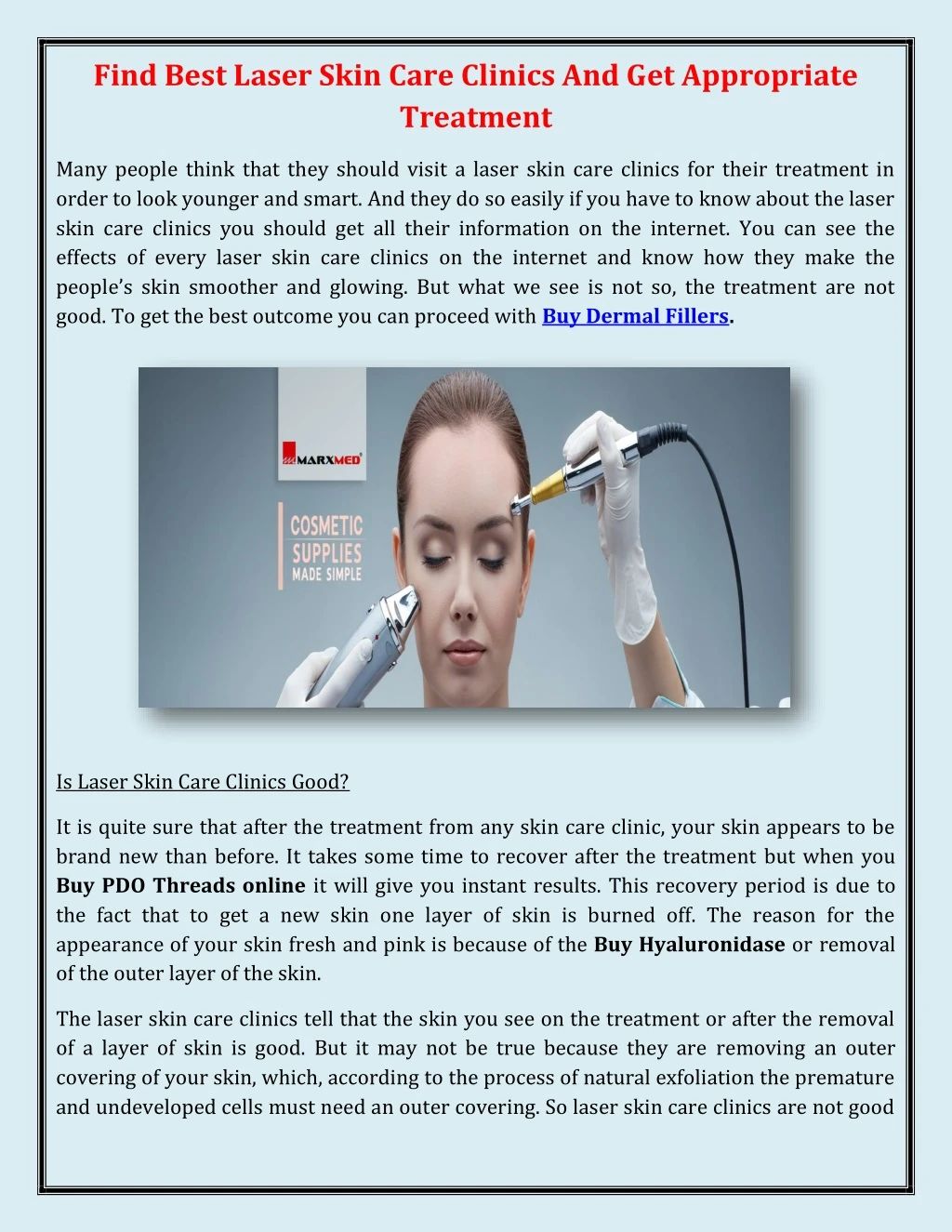 find best laser skin care clinics