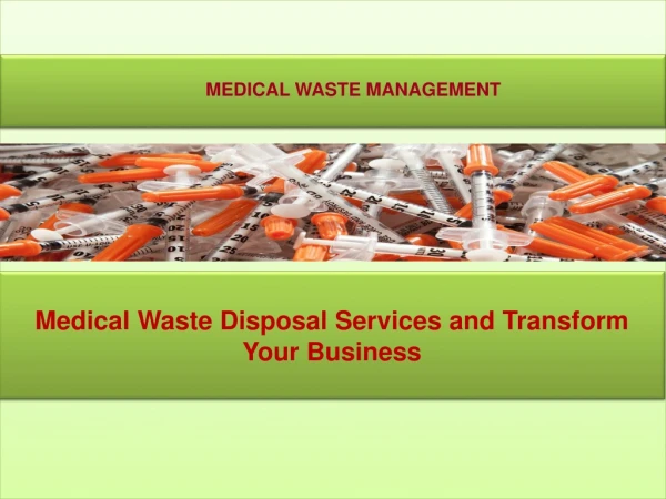 Medical Waste Management in USA