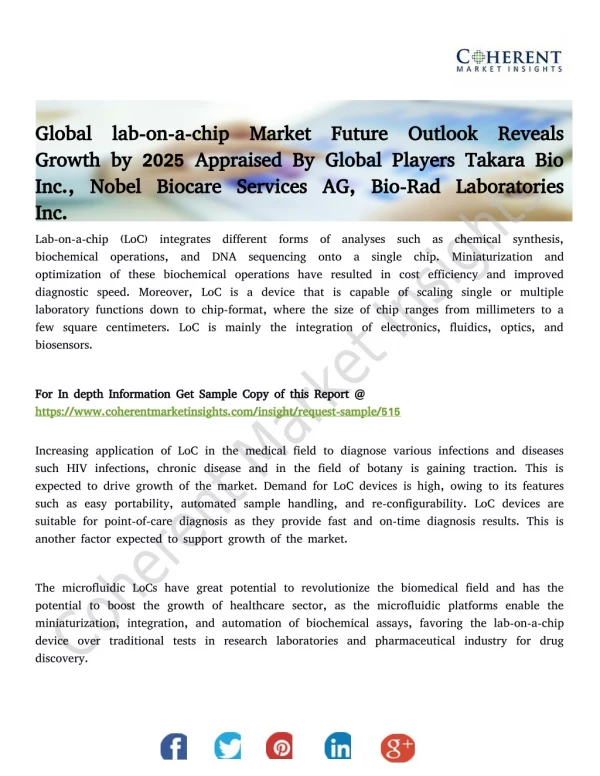 Global lab-on-a-chip Market Trends, Analysis And Forecast 2025