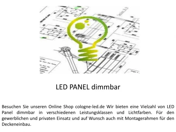 LED PANEL dimmbar