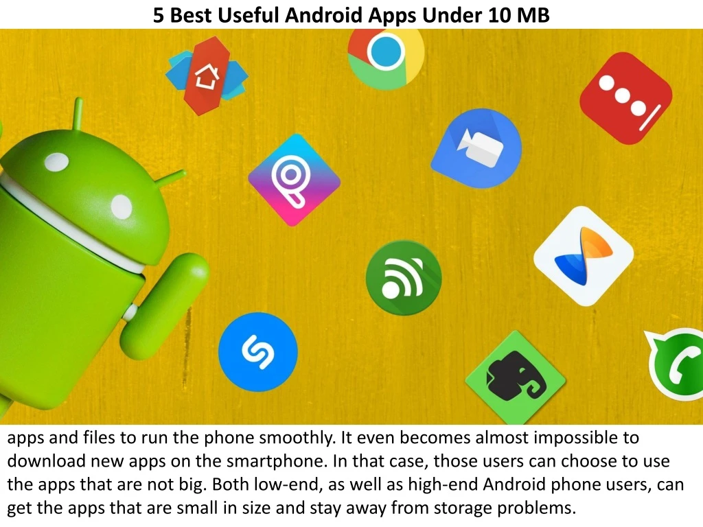 5 best useful android apps under 10 mb