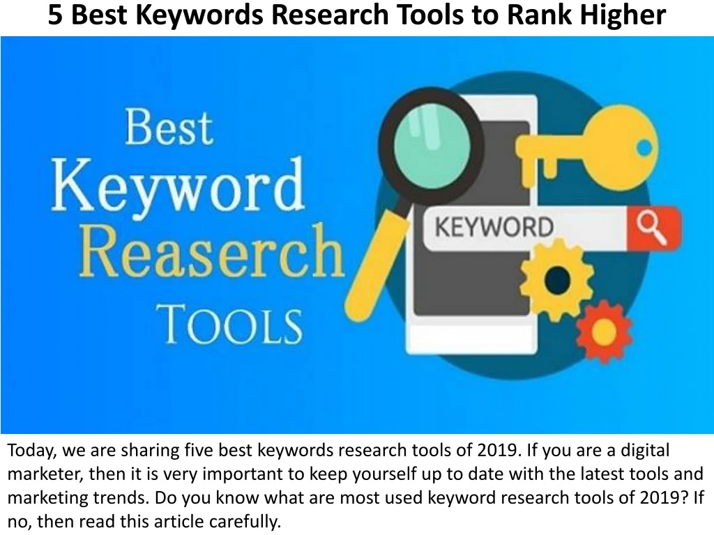 5 best keywords research tools to rank higher