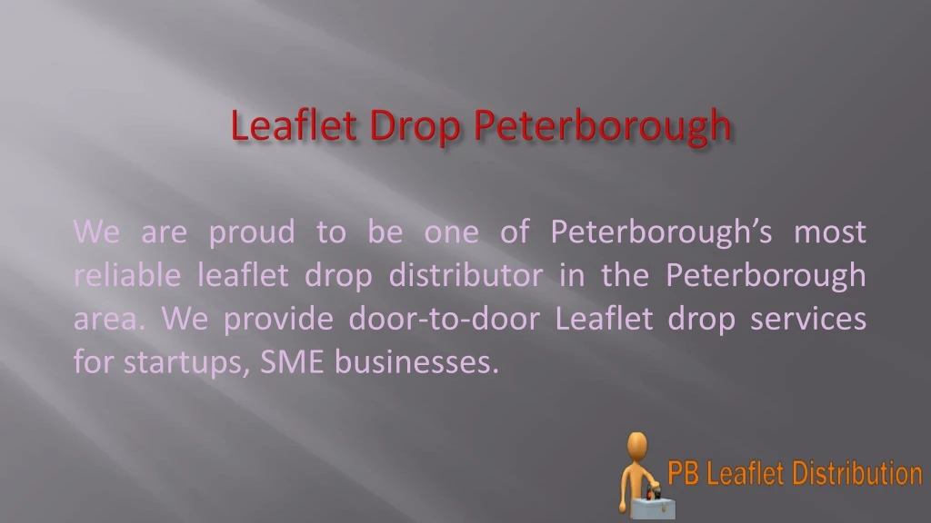 leaflet drop peterborough