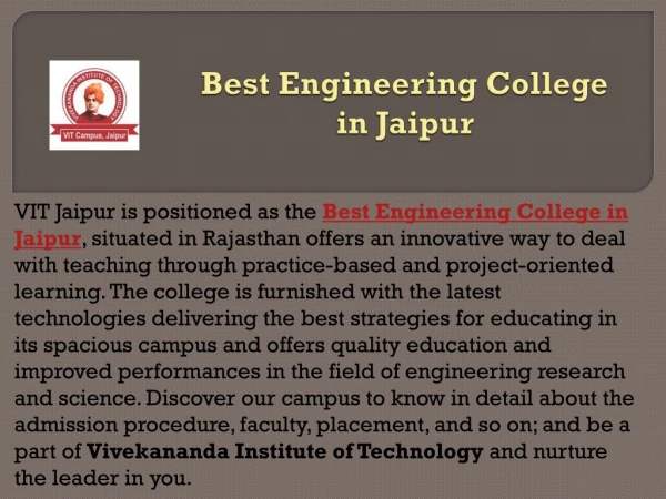 Best Engineering College in Jaipur