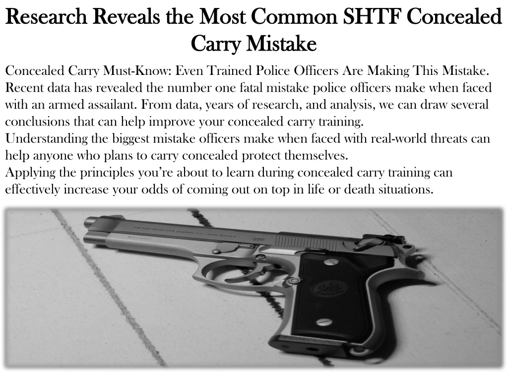 research reveals the most common shtf concealed