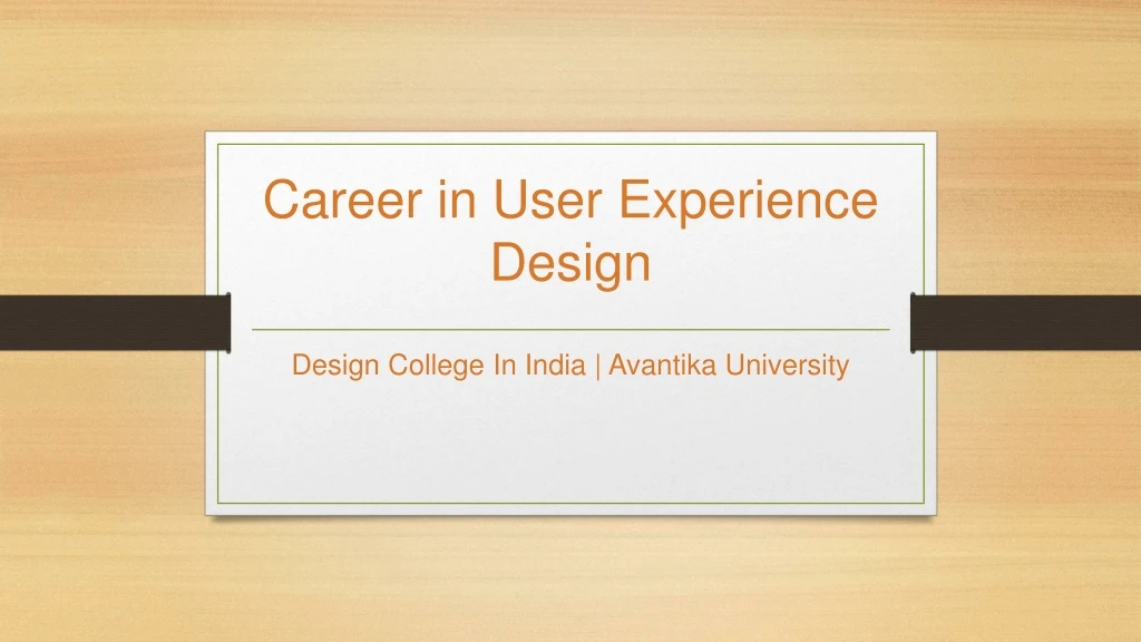 career in user experience design