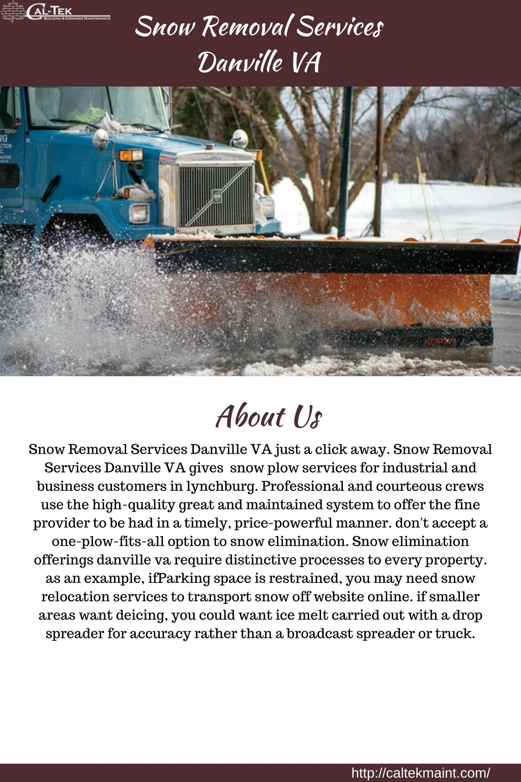 snow removal services danville va