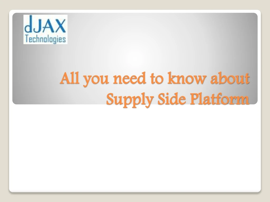 all you need to know about supply side platform