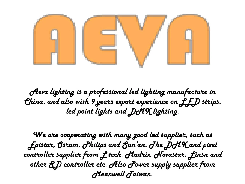 aeva lighting is a professional led lighting