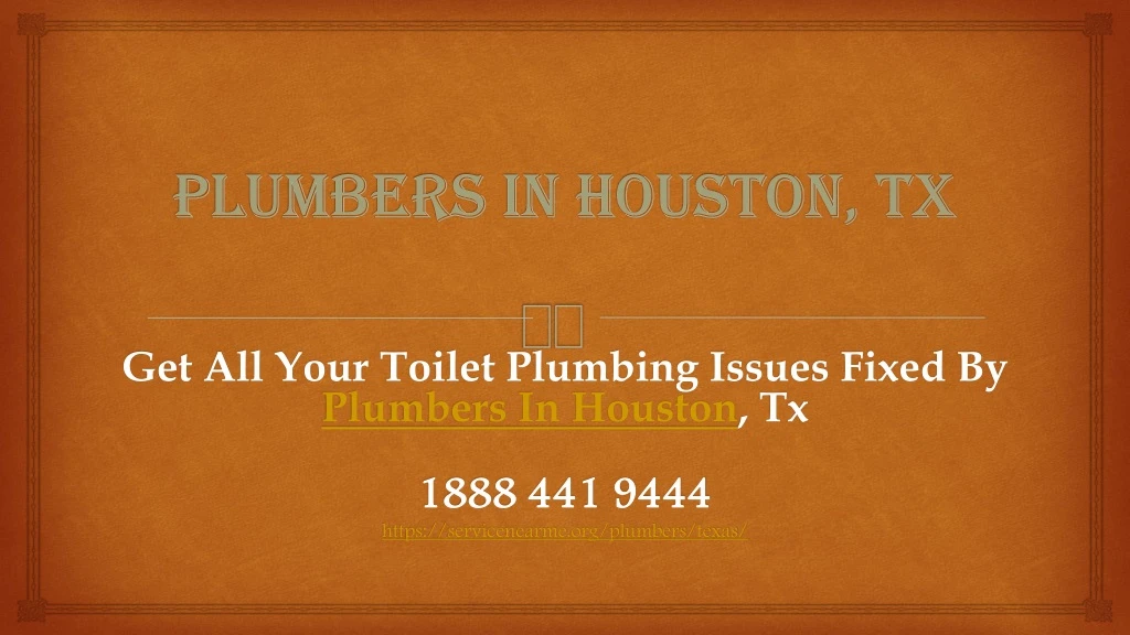 plumbers in houston tx