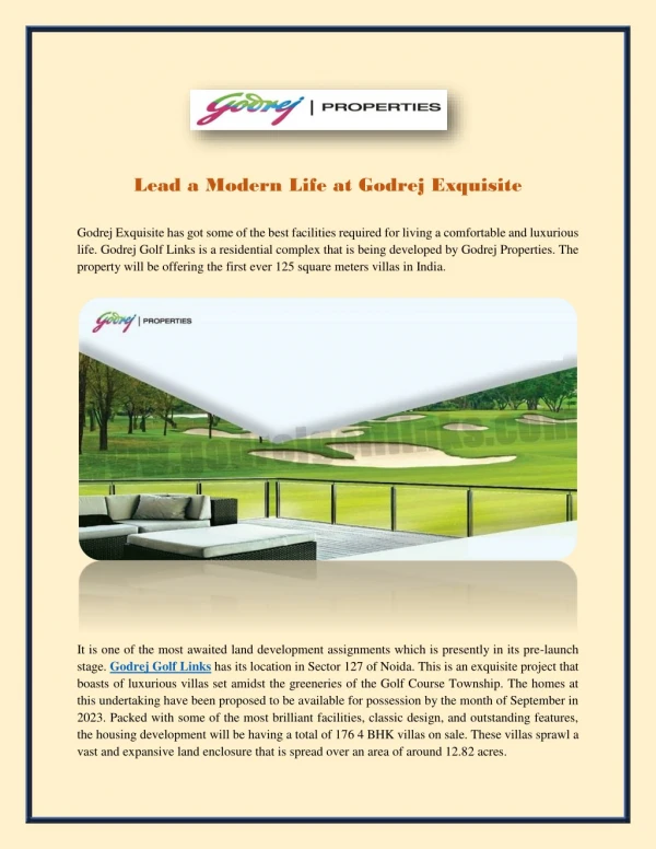 Lead a Modern Life at Godrej Exquisite