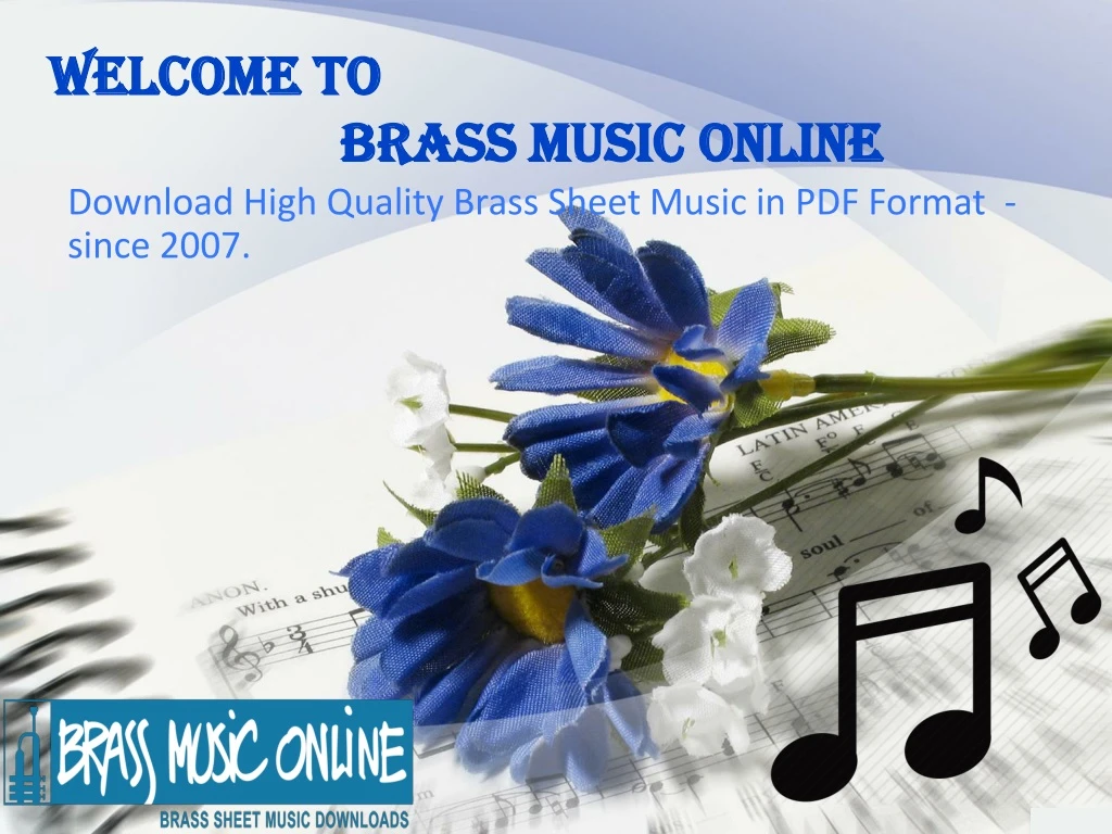 welcome to brass music online