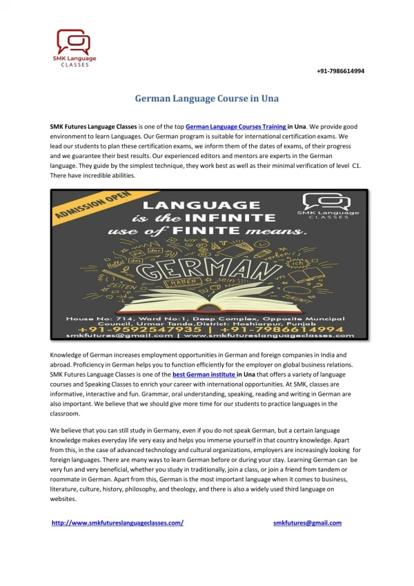 9 1 798 6 614 9 94 german language course