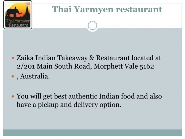 15% Off - Thai Yarmyen-South Morang - Order Food Online