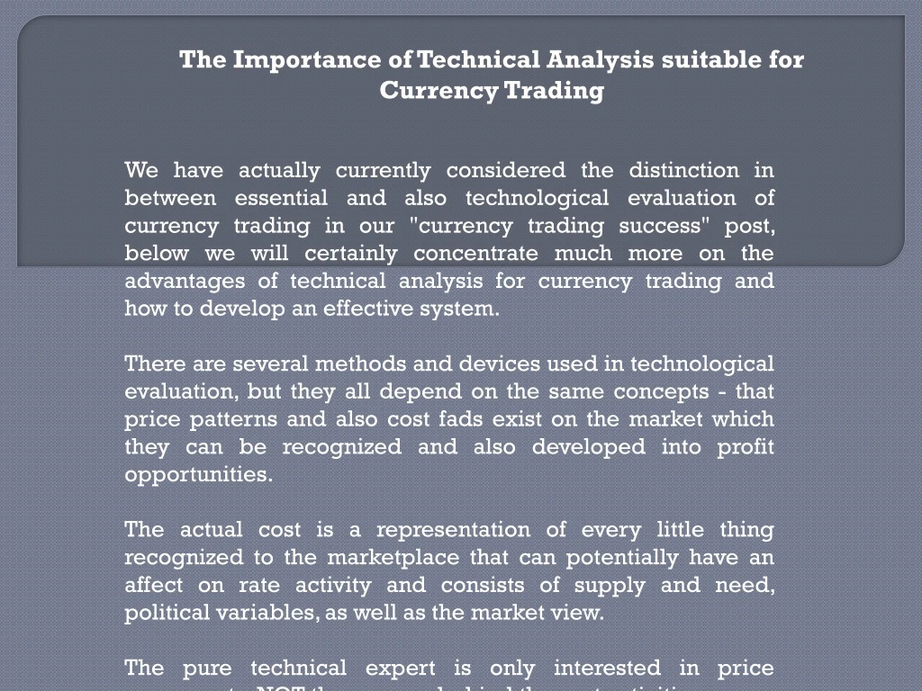 the importance of technical analysis suitable