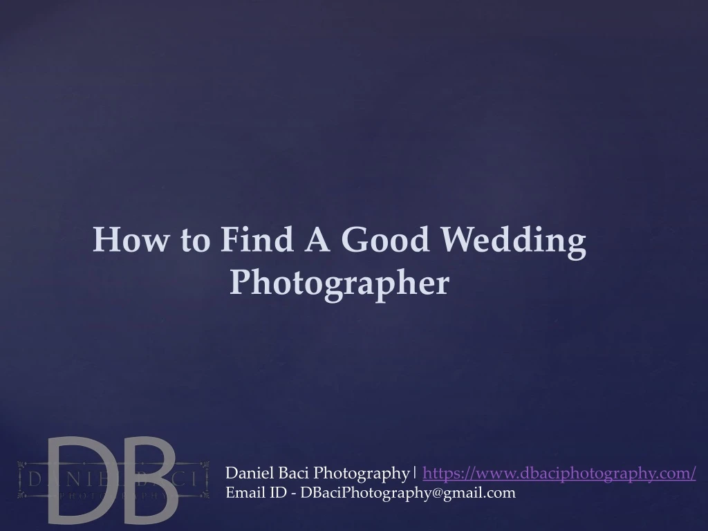 how to find a good wedding photographer