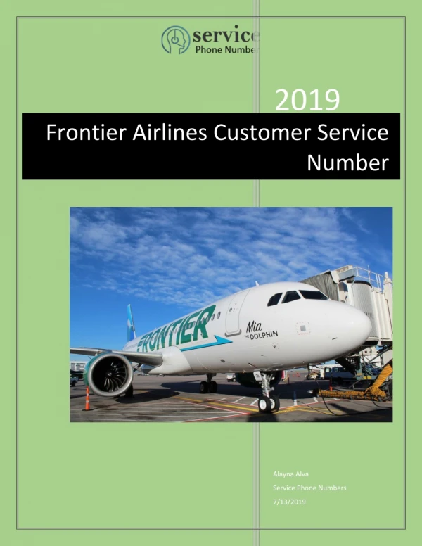Frontier Airlines Toll-Free Number