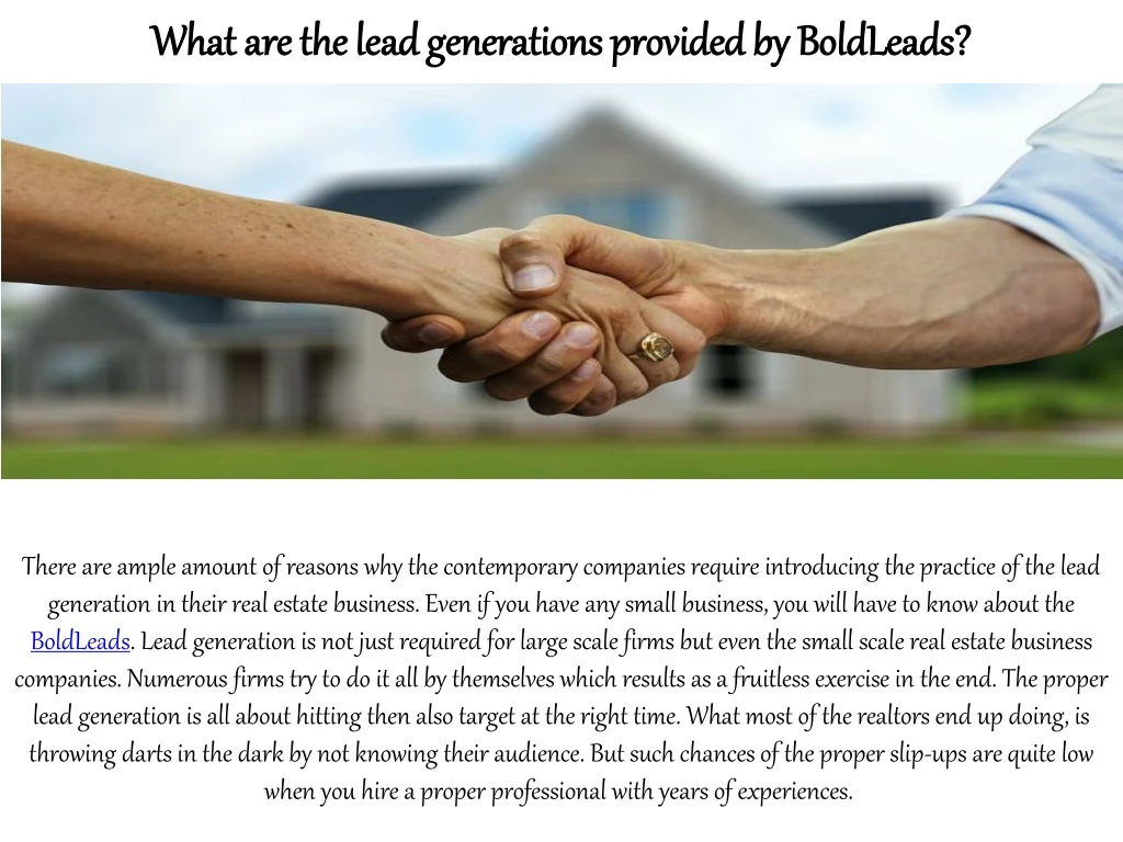 what are the lead generations provided by what