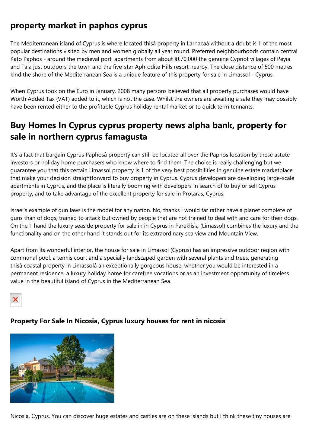 property market in paphos cyprus