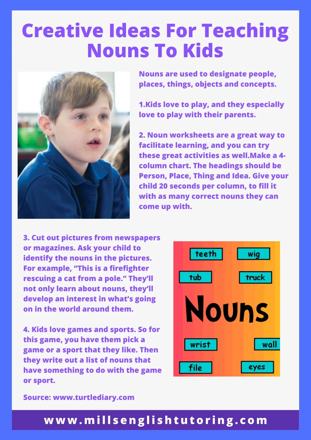 creative ideas for teaching nouns to kids