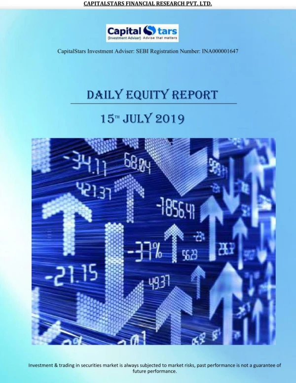 Daily Equity Reports 15 July 2019