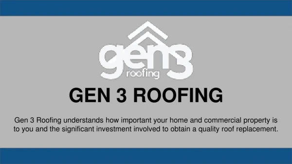 Roofing Contractor Centennial, CO - GEN 3 ROOFING