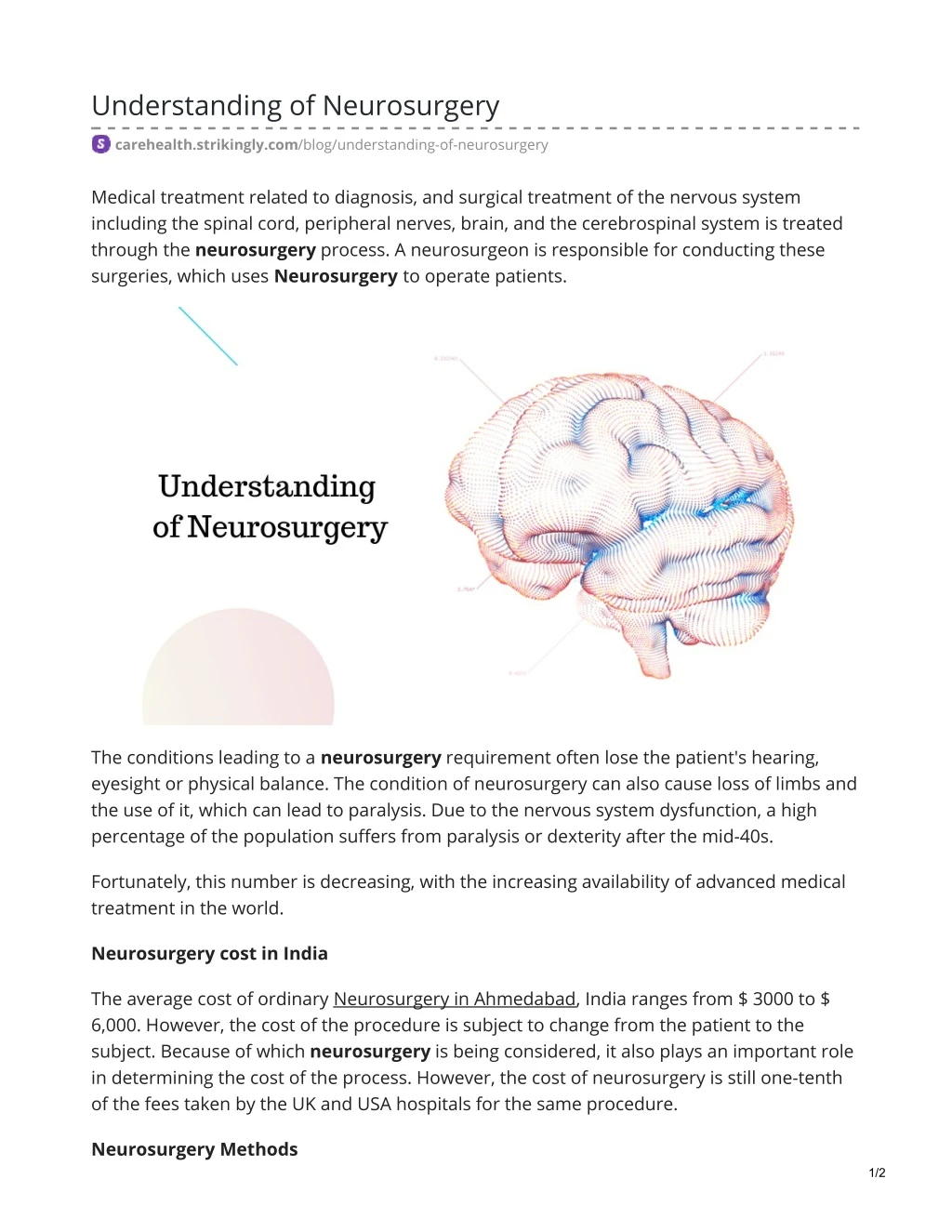 understanding of neurosurgery