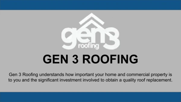 Roofing Contractor Centennial, CO - GEN 3 ROOFING