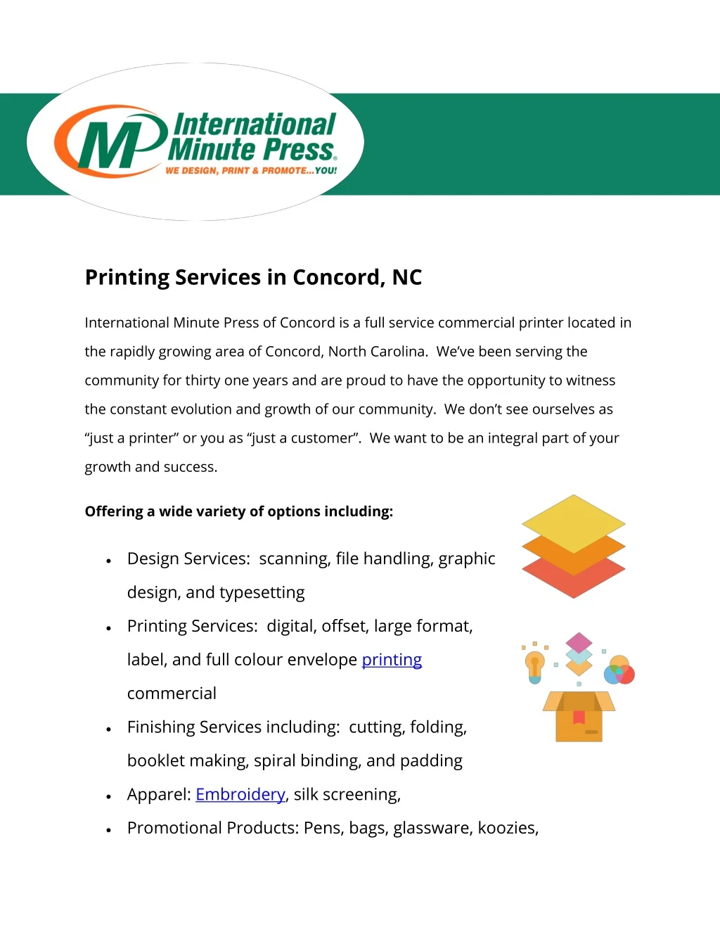 printing services in concord nc