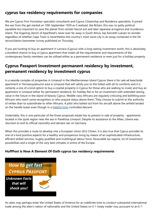 Cyprus Property - کشور قبرس برای مهاجرت