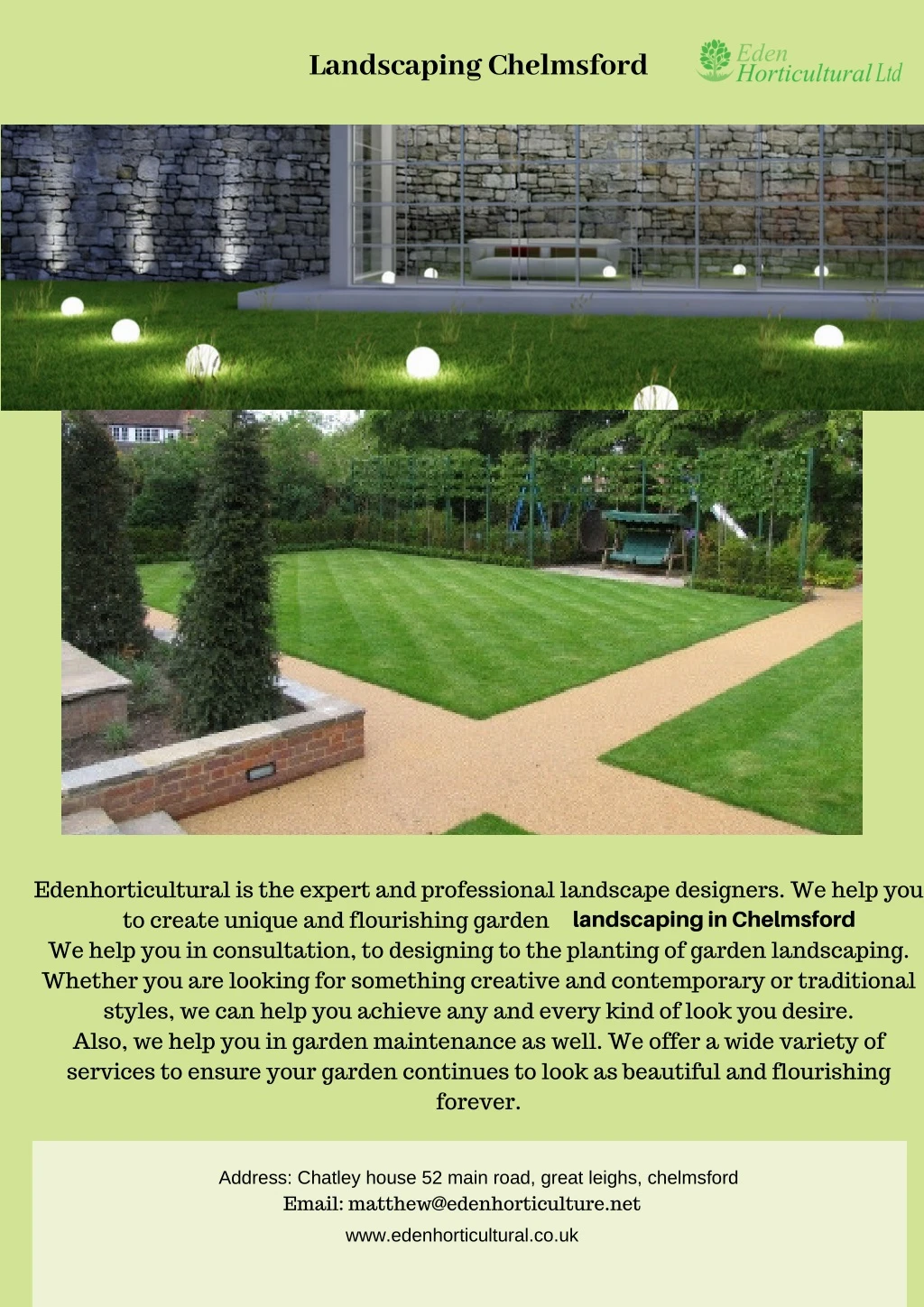 landscaping chelmsford